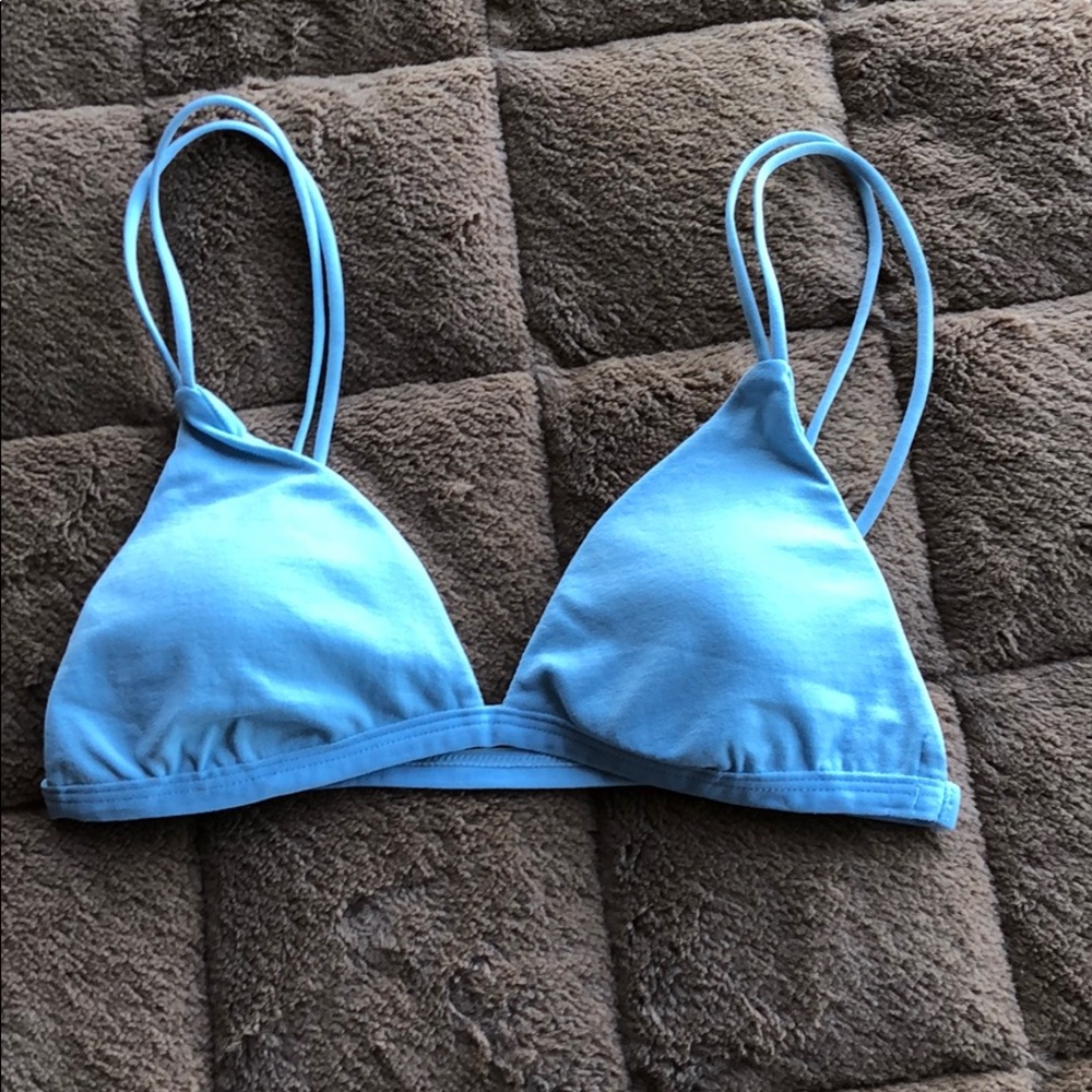 Baby blue Me to We lightly padded bikini top
